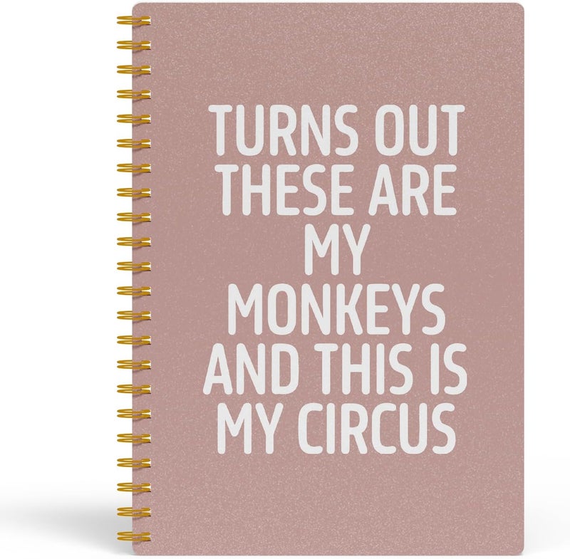 EKGJW Funny Notebooks for Work,Flesh Pink Aesthetic Journal, Funny Boss Day Gifts, Boss Gifts for Men Women, Funny Gifts for Boss, Boss Office Decor, Spiral Notebook 5.5x8.3 Inch - Image 1
